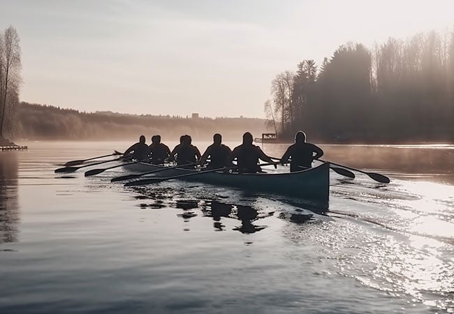 Team of rowers